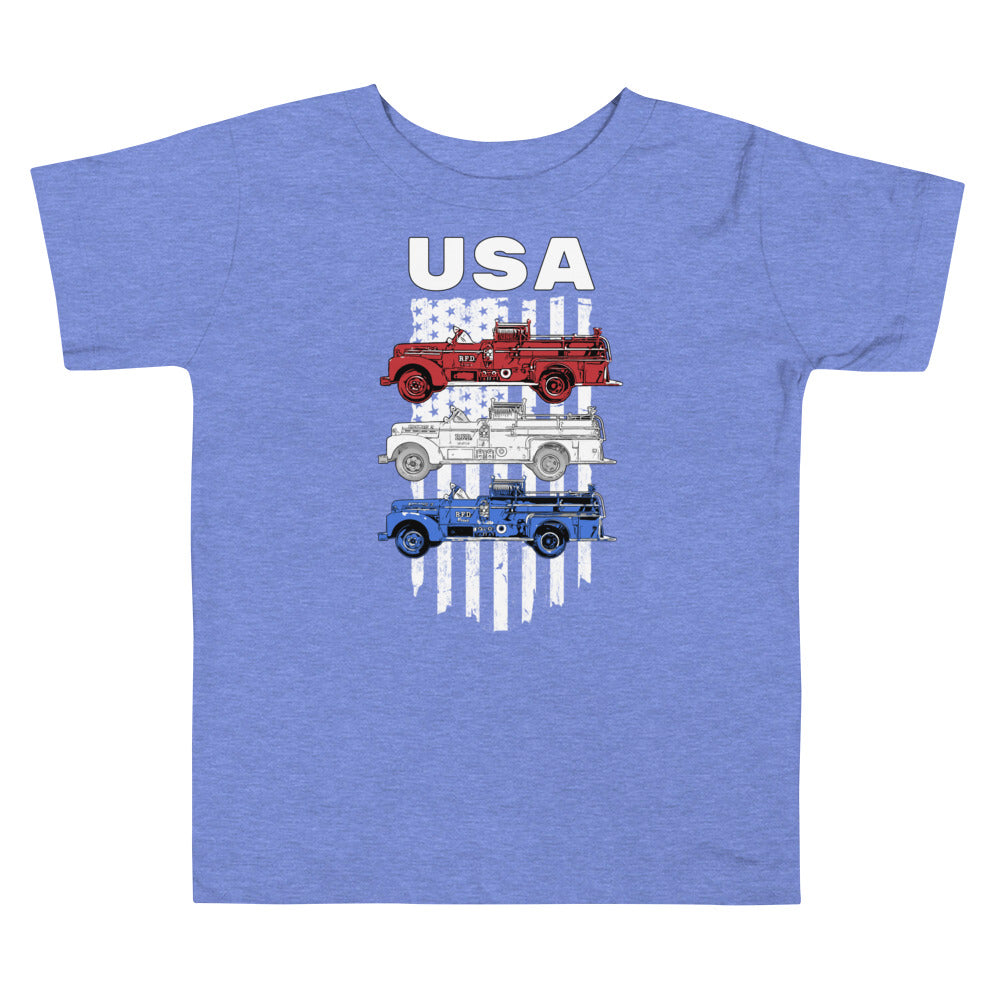 Red, White, and Blue Engine (Toddler Short Sleeve Tee)